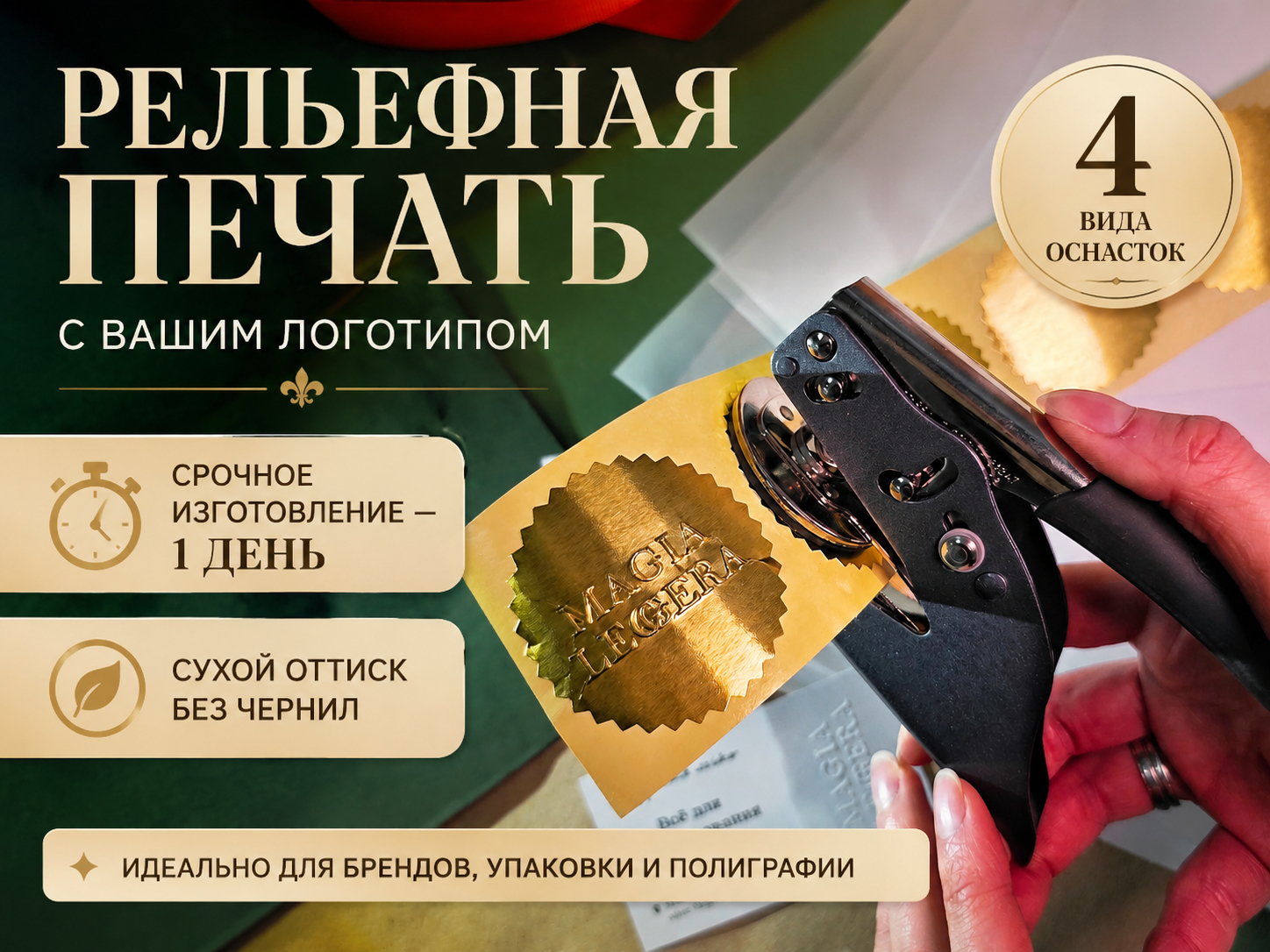 Рельефная печать — тиснение без краски
