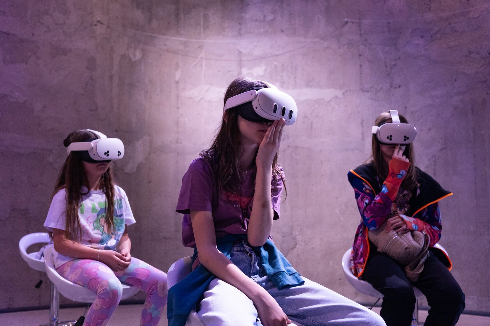 Audience using VR headsets in Belgrade