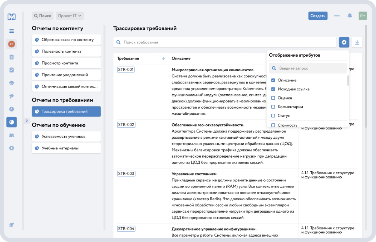управление требованиями проекта