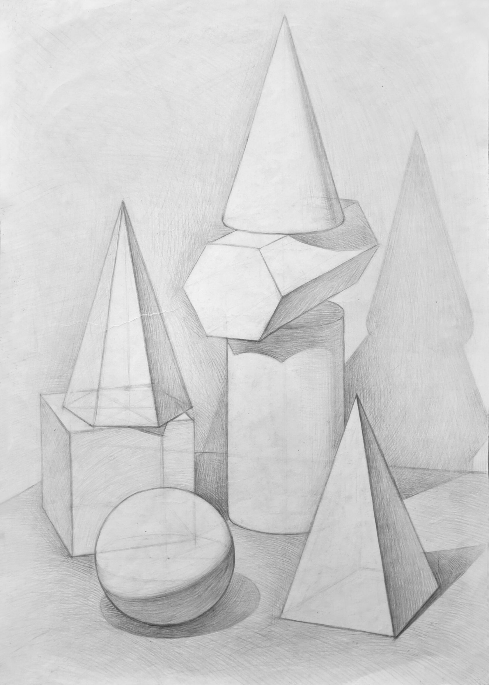 Натюрморт из семи геометрических тел