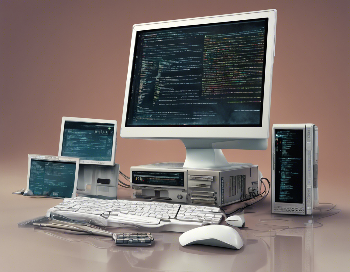 компьютер с кодом на экране и чек-листом, включающим 'Скорость страницы', 'Адаптивность'