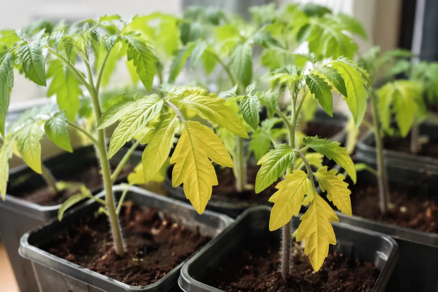 Почему желтеют листья у рассады томатов