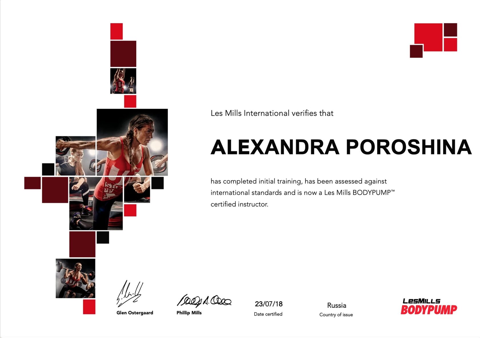Les Mills BODYpump — Международная сертификация инструктора