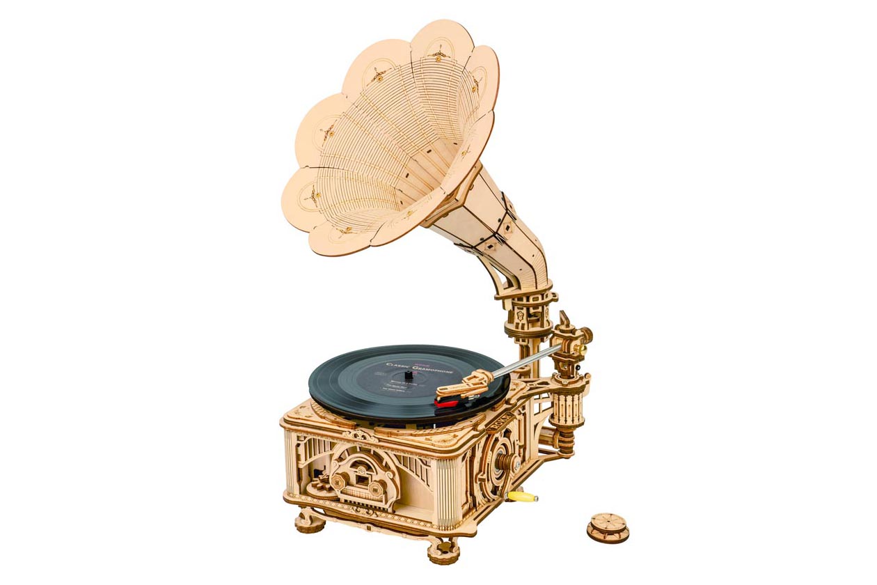 Классический музыкальный граммофон с ручным приводом (ROBOTIME / ROKR)