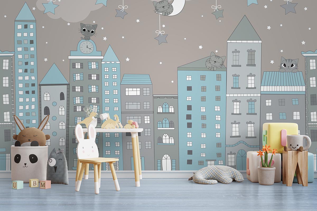 Детские фотообои с котятами