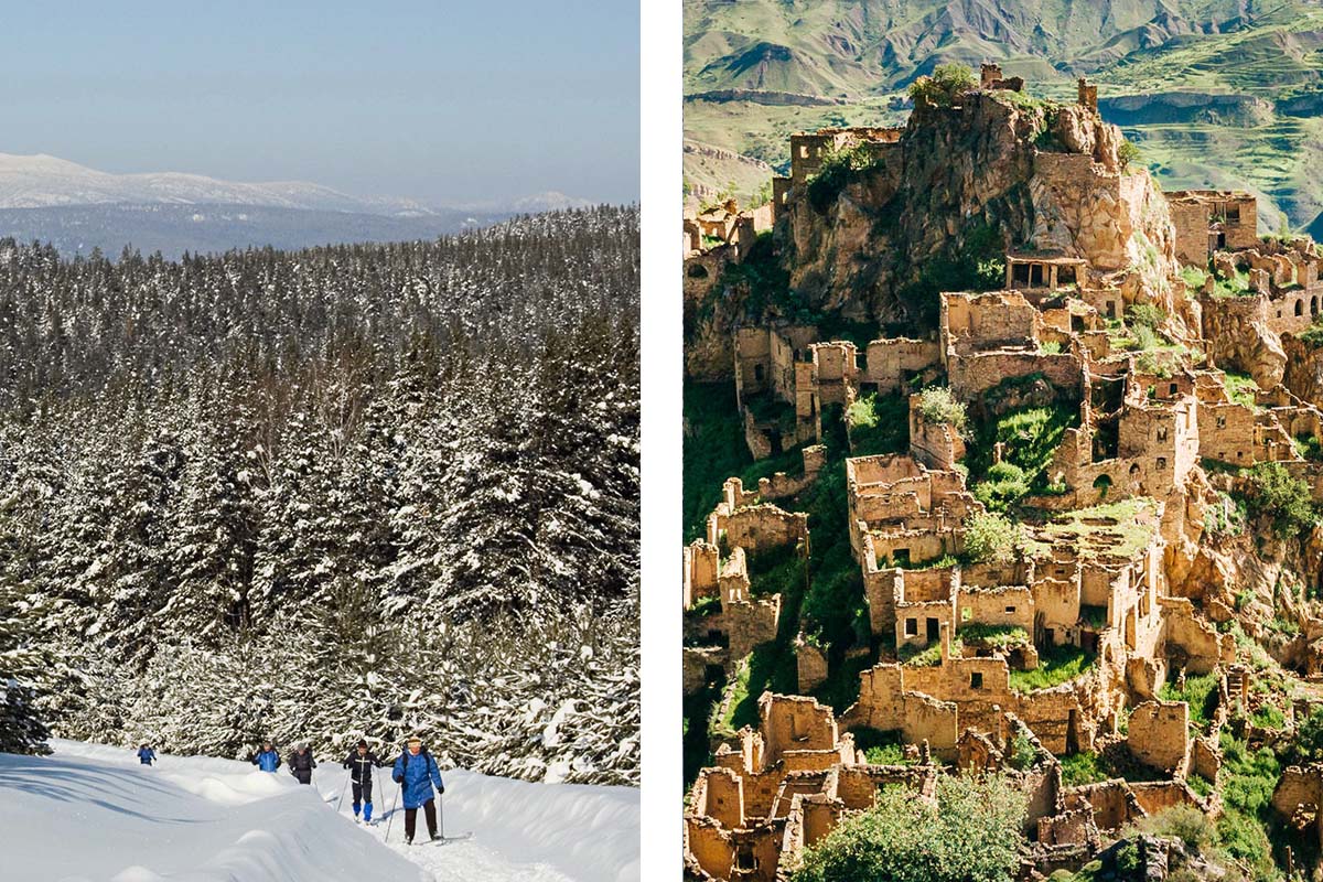 горы урала и пейзажи дагестана 