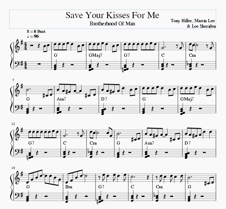 Save Your Kisses For Me