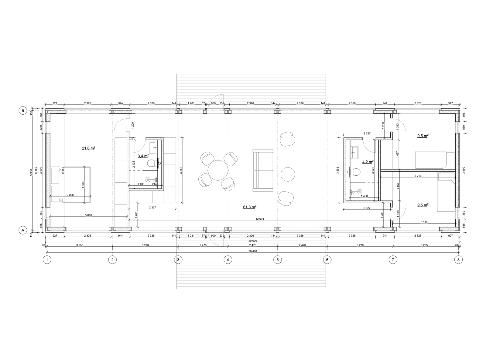 TETFLAT 100 — планировка