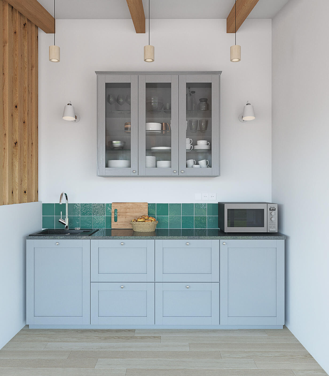 Маленькая кухня в пристройке. 