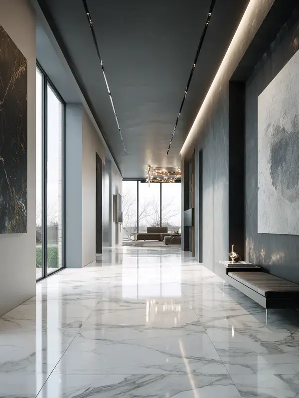 Парящий натяжной потолок с подсветкой и магнитными треками г. Воронеж ,ул. Ленина