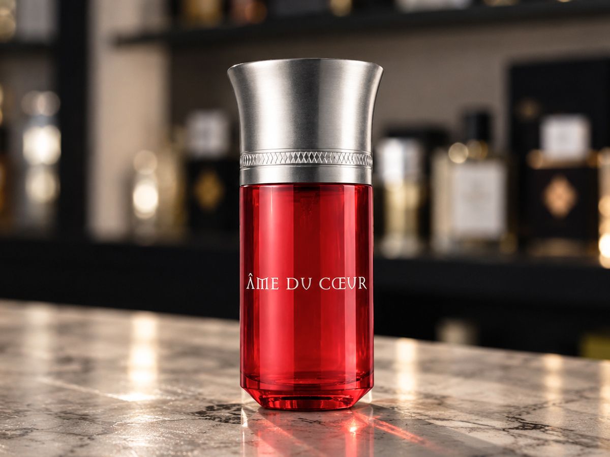 Amouage Àme du Cœur — флакон парфюма на стойке магазина