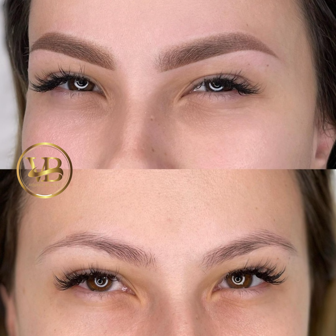 Permanent makeup eyebrows example