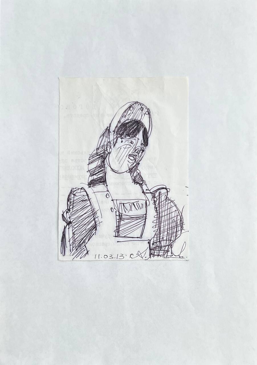 рисунок ручкой А. Ливанов