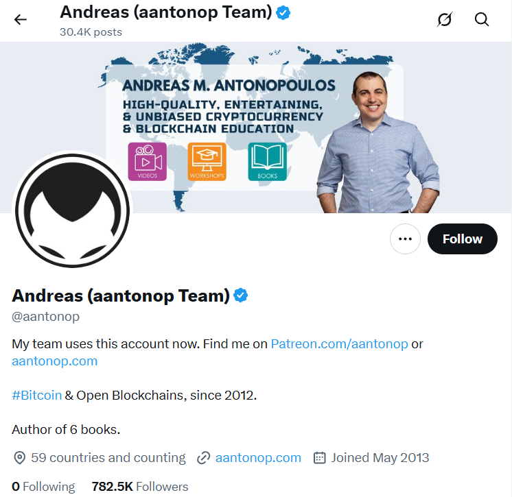 Andreas M. Antonopoulos twitter