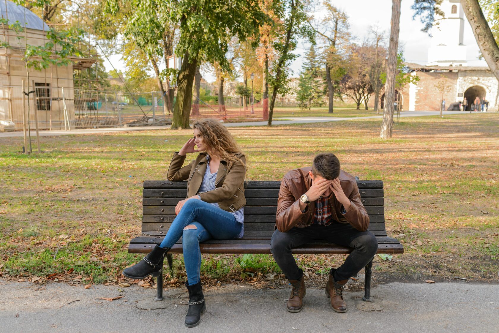 Emotional tension between couple in a domestic setting