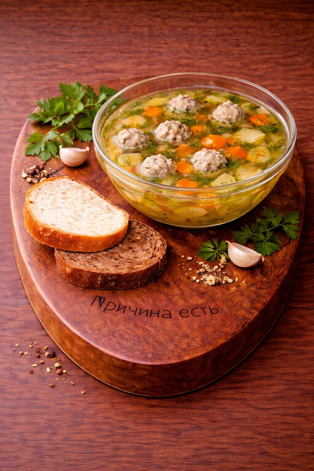 Суп с фрикадельками из говядины