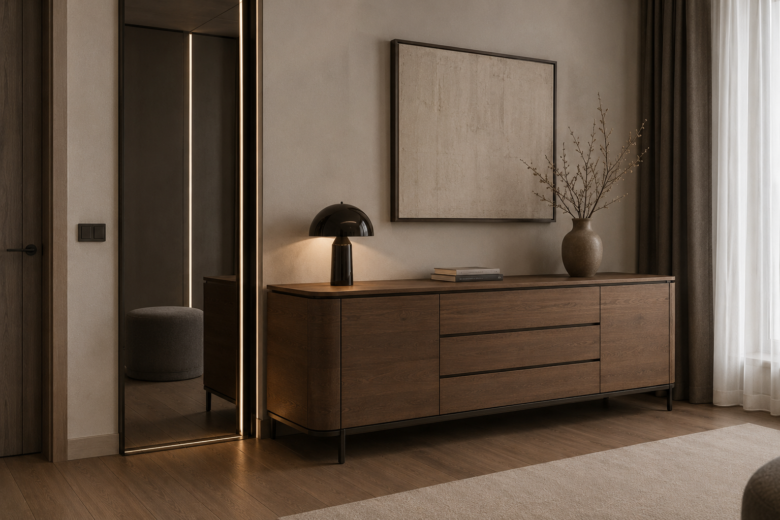 Авторская тумба из массива и шпона REMIWOOD