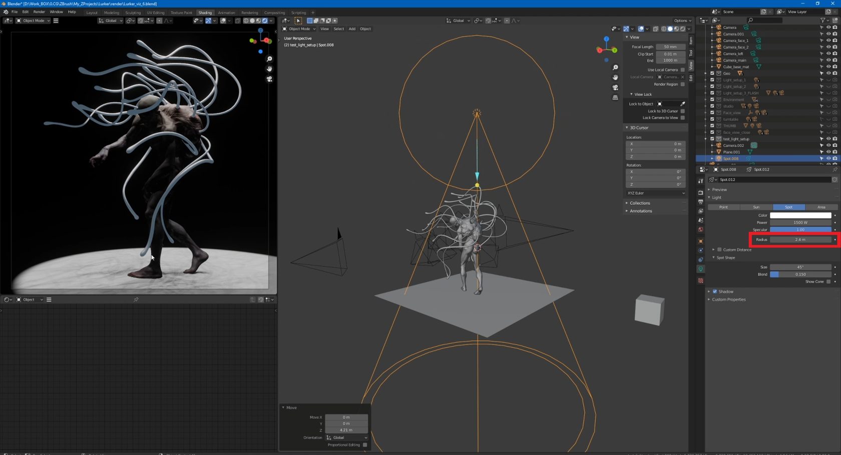 Как выставить освещение 3D-объекта в Blender и настроить источники света.