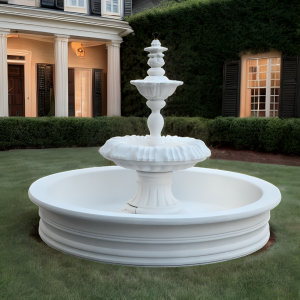 Фонтаны из композитного мрамора на заказ от Aqtas: Совершенство в каждой детали