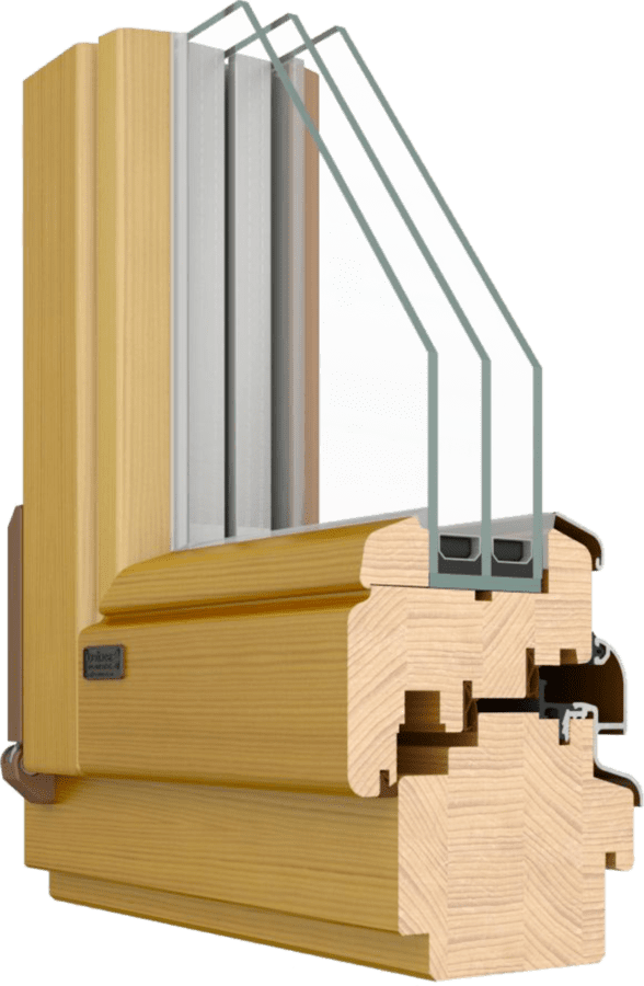 Деревянное окно ЕвроДерево