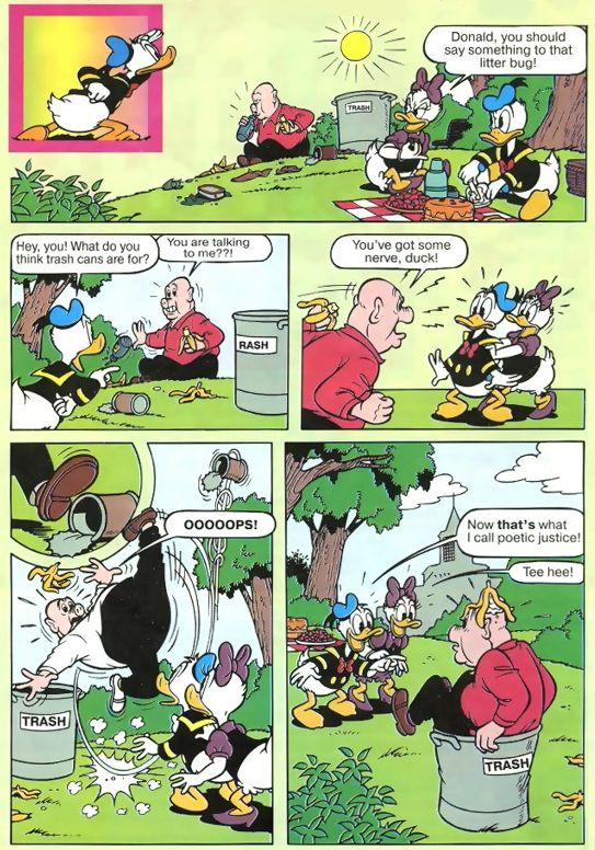 Комикс про Дональда Дака для начинающих учить английский