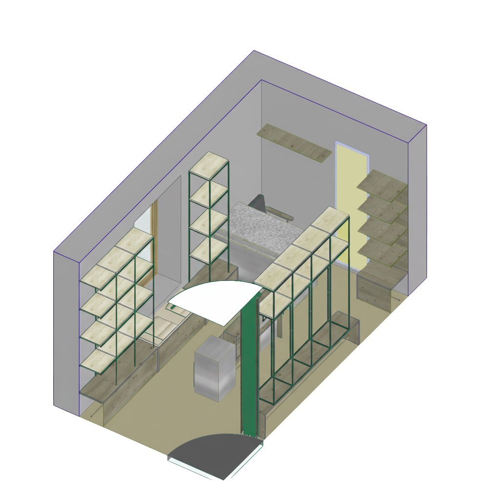 VEDI + VICI store axonometry