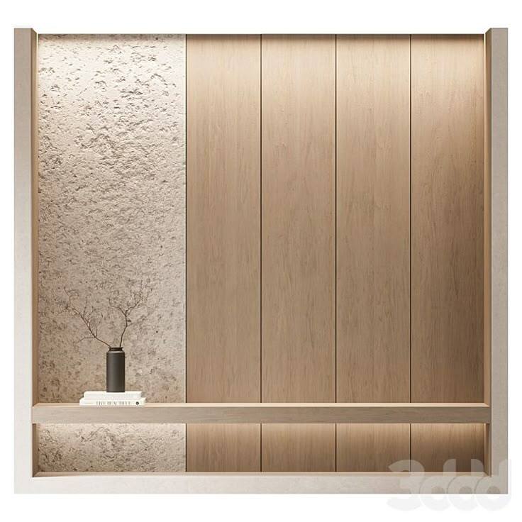 Минималистичный стиль панелями из МДФ в шпоне дуба