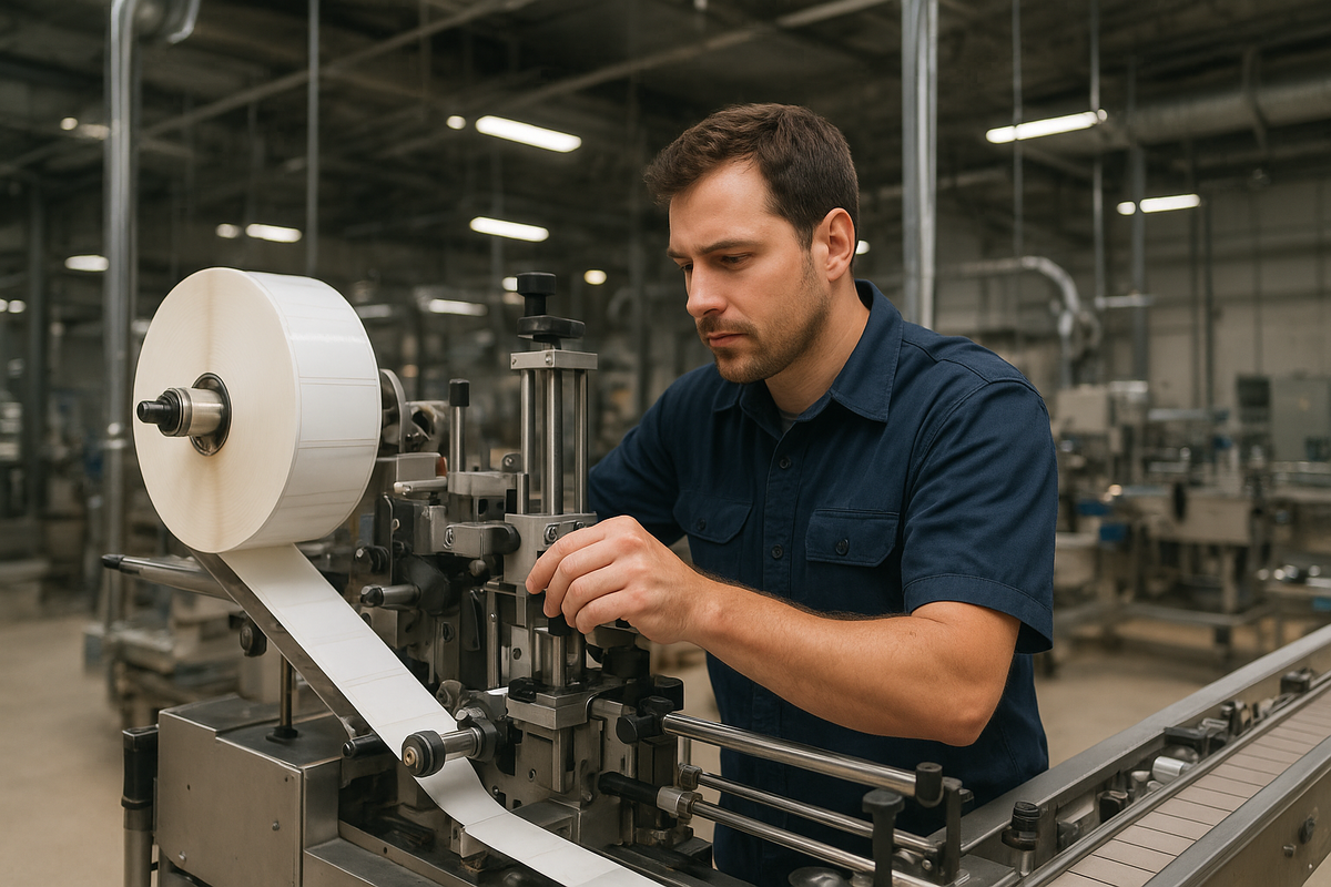 Специалист настраивает оборудование