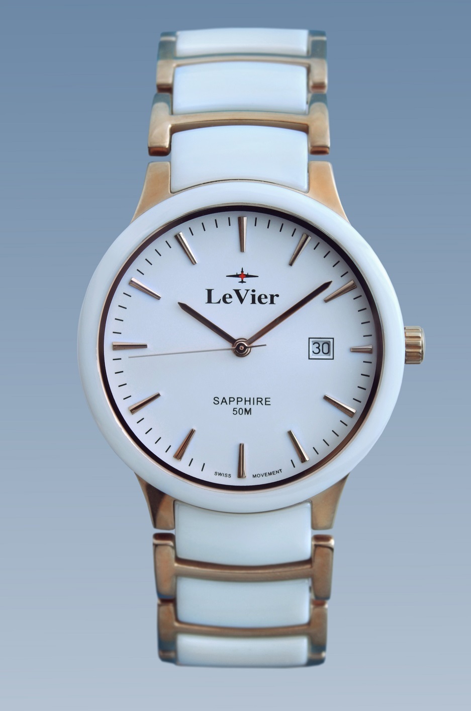 Купить Мужские керамические часы LeVier L 7509 M Wh