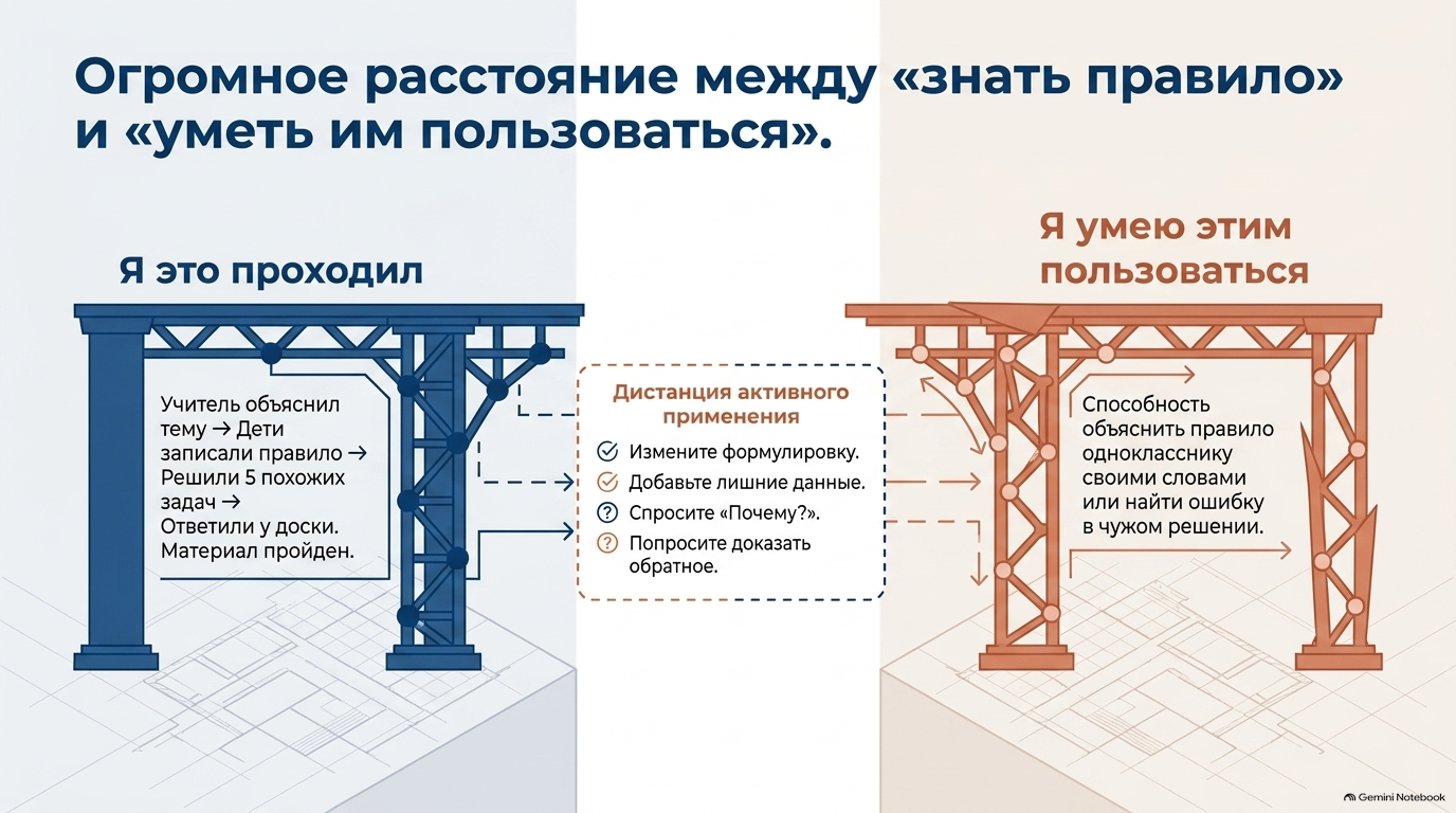 Между «я проходил» и «я умею применять» — огромное расстояние