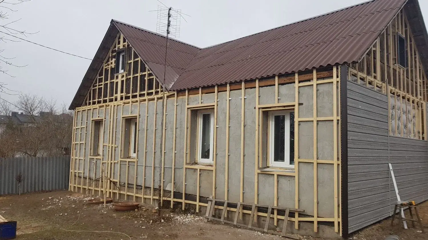 Домостроительная компания в Кургане. Фасадные работы.