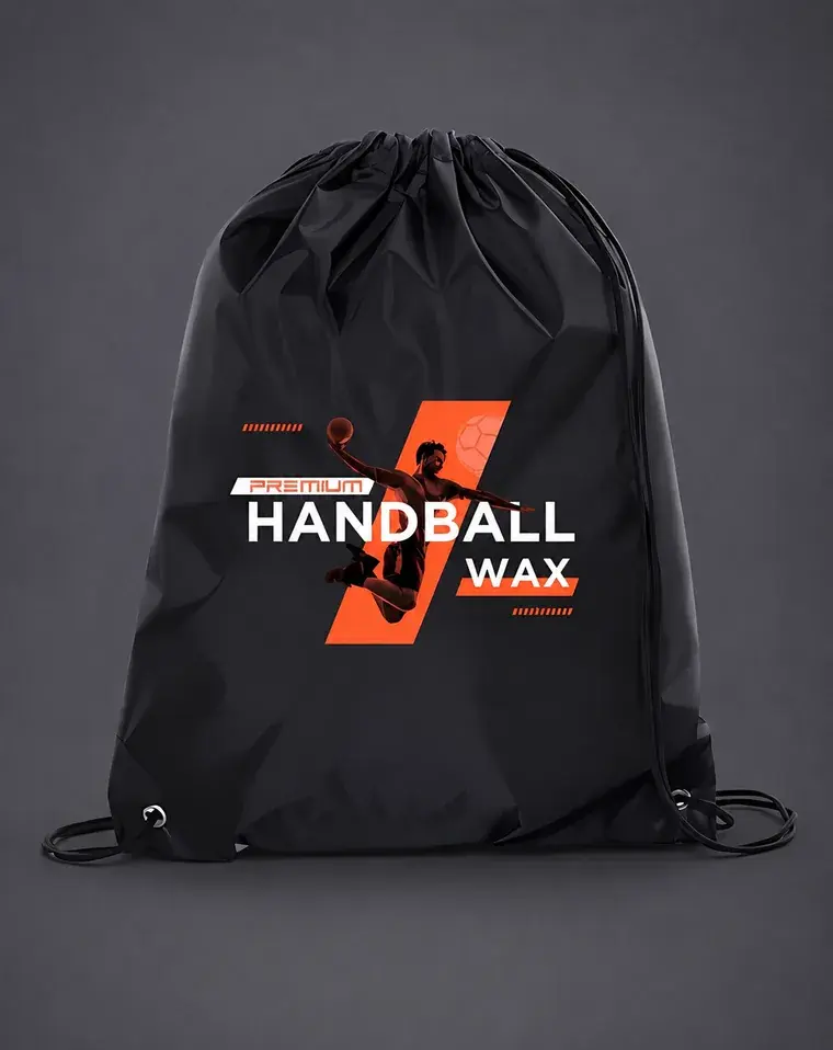 Чёрная спортивная сумка-мешок Handball Wax