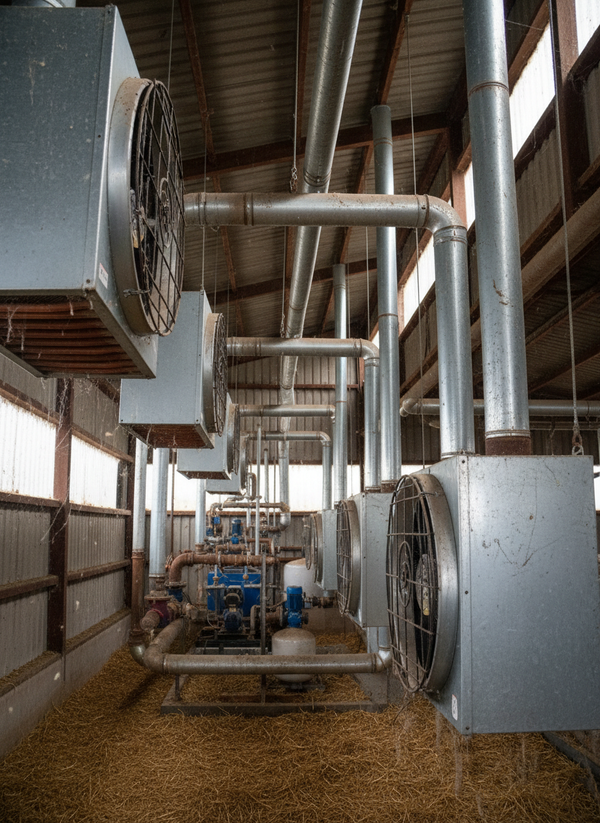 Применение водяных калориферов на агрообъектах