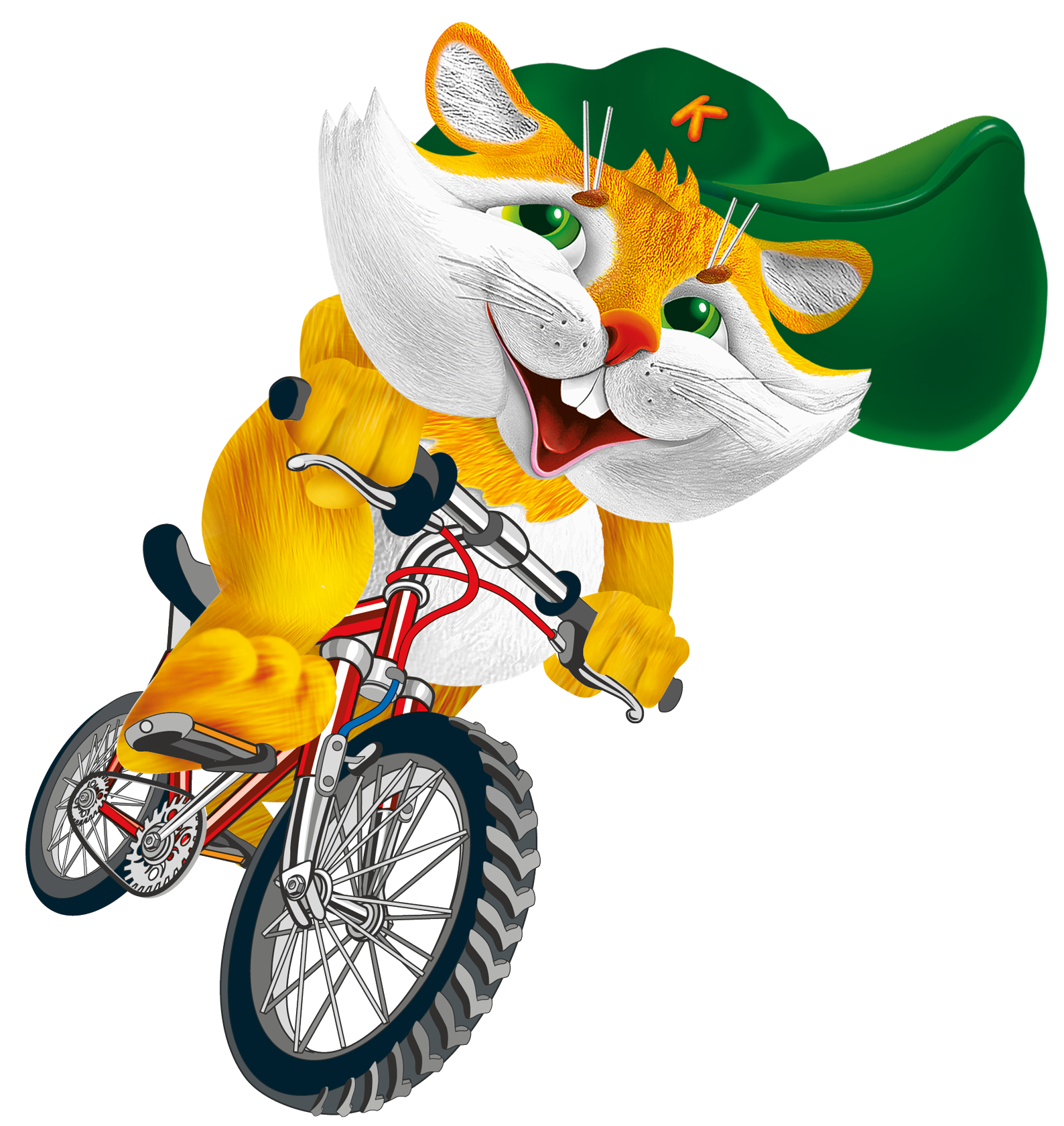 Рузик катается на велосипеде