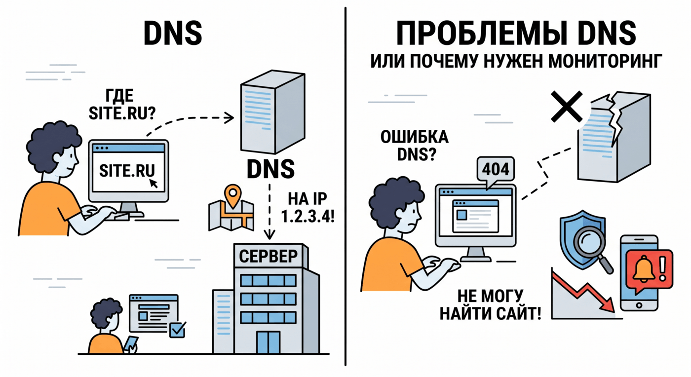 Piingera - Блог - Мониторинг DNS