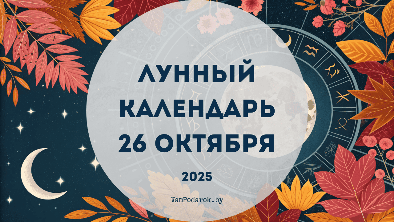 Лунный календарь на 26 октября 2025 года