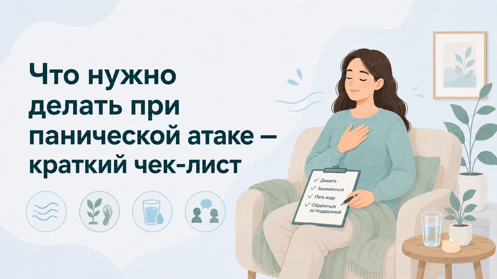 Что нужно делать при панической атаке — краткий чек-лист (для быстрого использования)