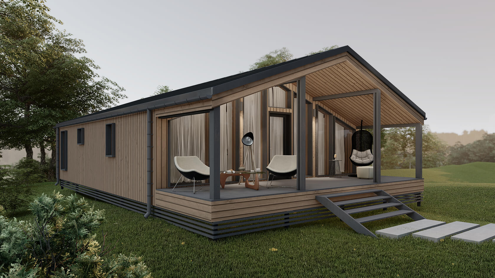 Модульные дома с террасой в Апшеронска