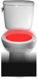 подсветка в унитаз красный