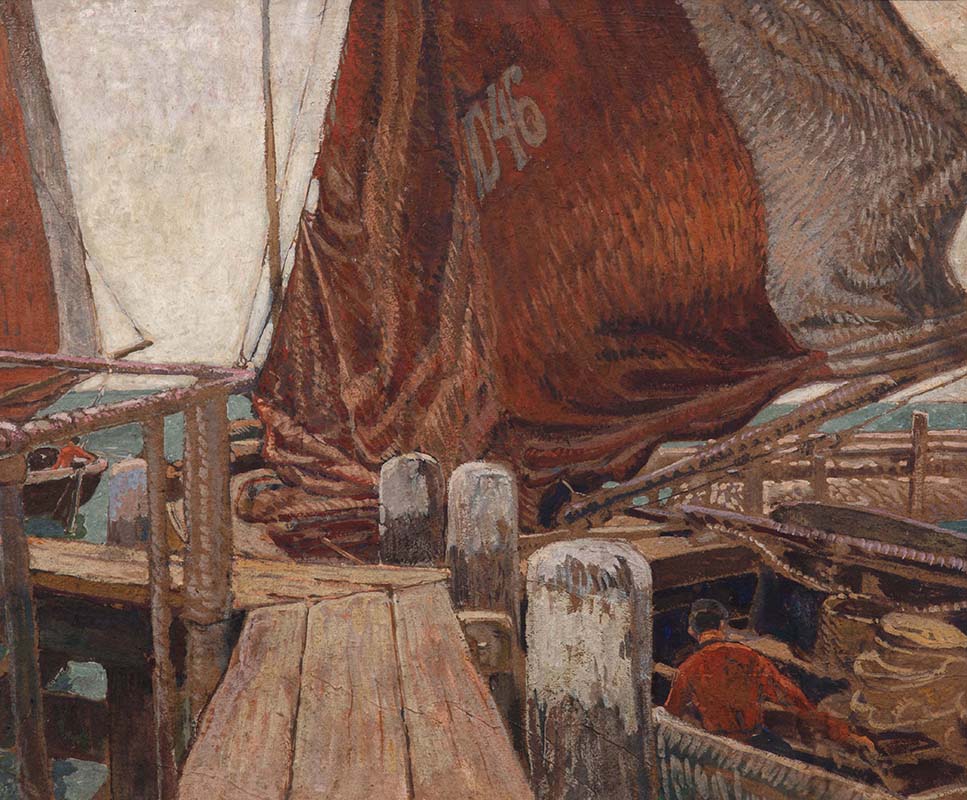 Парусные лодки у причала. 1912