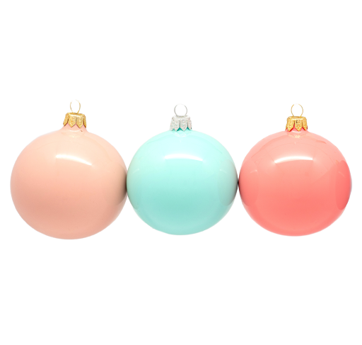 Однотонные елочные игрушки