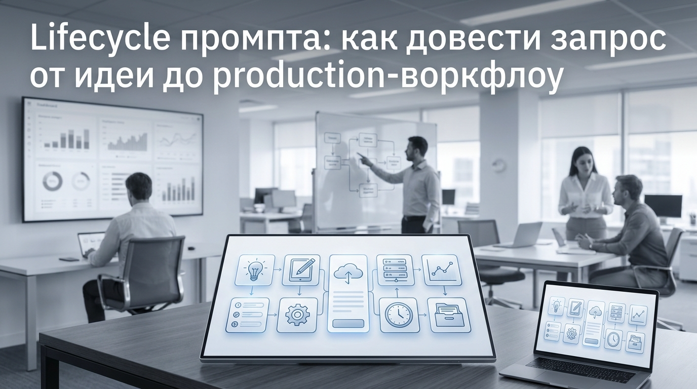 Как довести промпт от идеи до production: lifecycle, Chain of Thought, few-shot, LLM drift и управление версиями для корпоративного промпт-инжиниринга.