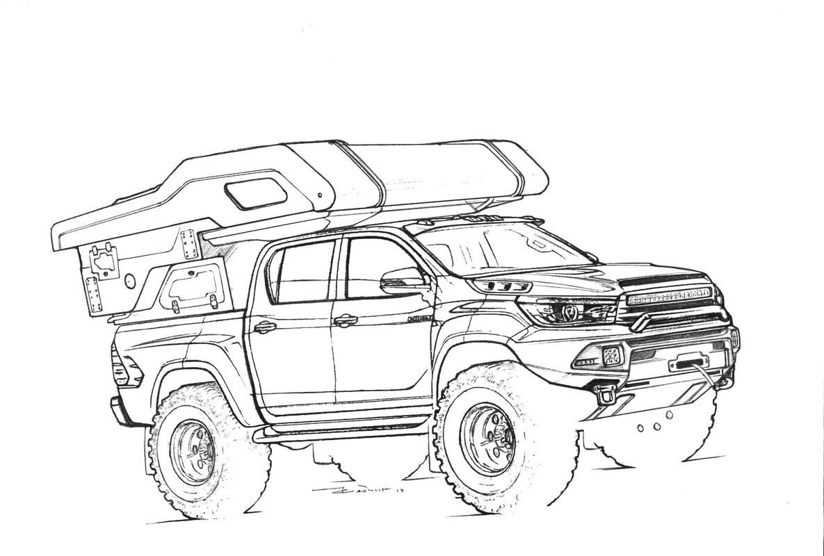Как нарисовать toyota hilux