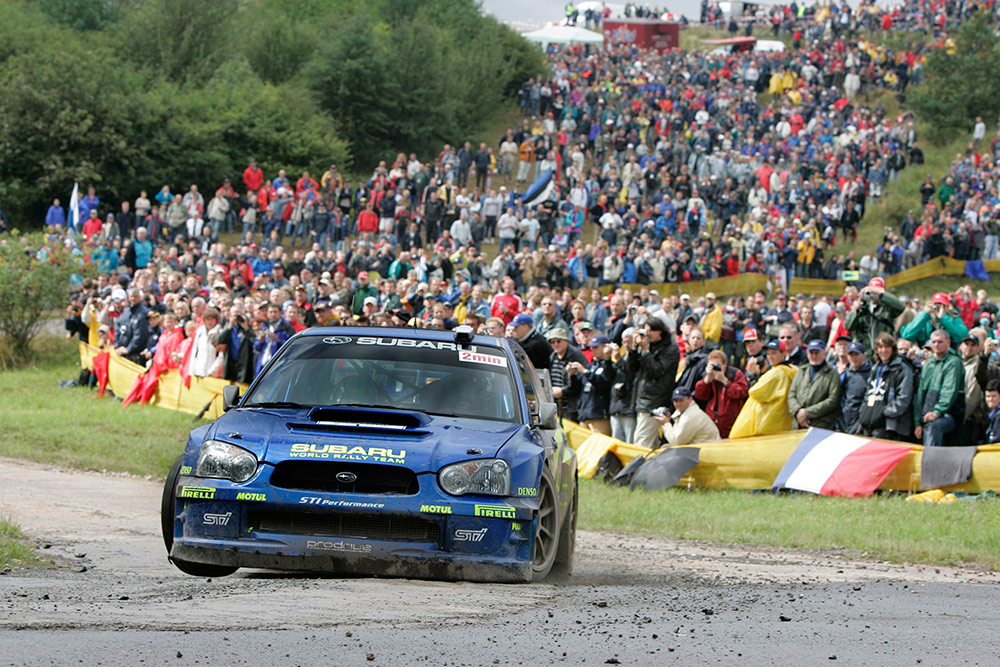 Петтер Сольберг и Фил Миллз, Subaru Impreza S10 WRC '04 (AT53 SRT), ралли Германия 2004/Фото: Subaru World Rally Team