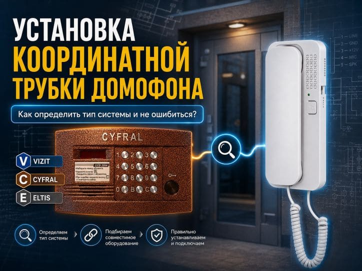 Установка координатной трубки домофона: как определить тип системы и не ошибиться с выбором