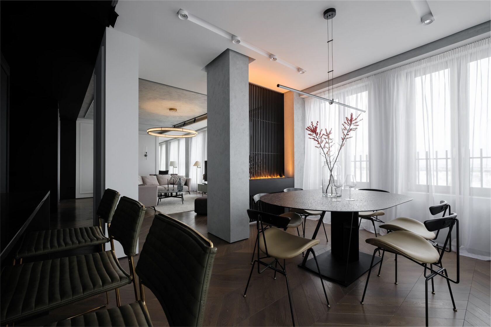 Жилой интерьер в ЖК Golden City 90 м2 | Petrov Design