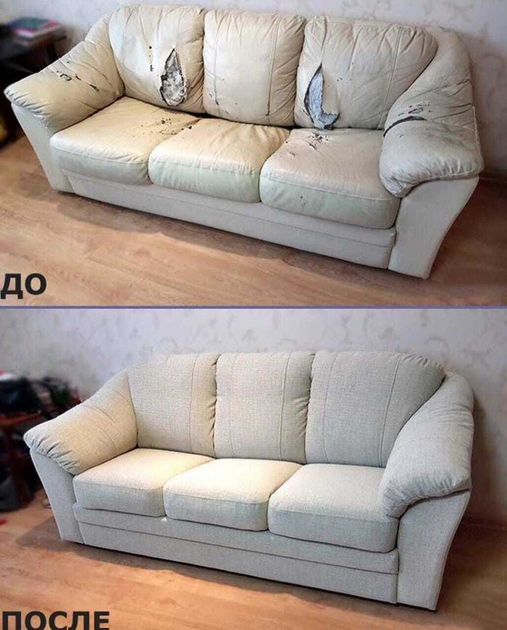 ремонт мебели до и после