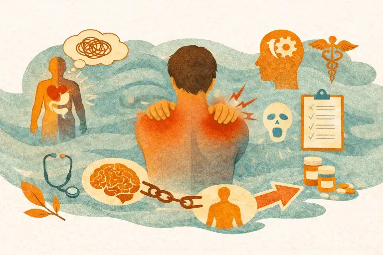 Психосоматика боли в лопатках