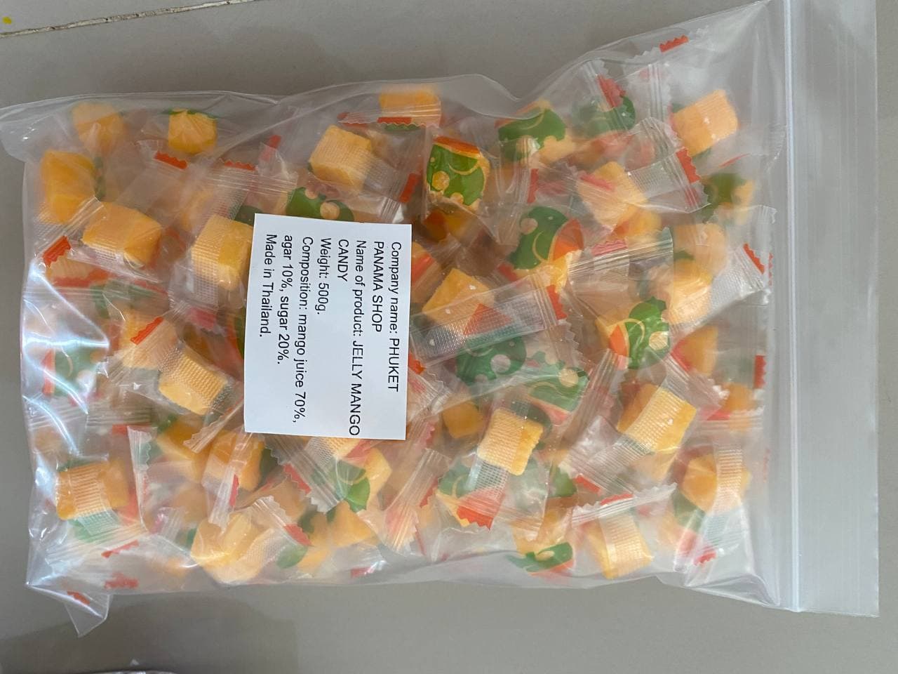 Сушеное манго квадратики в упаковке