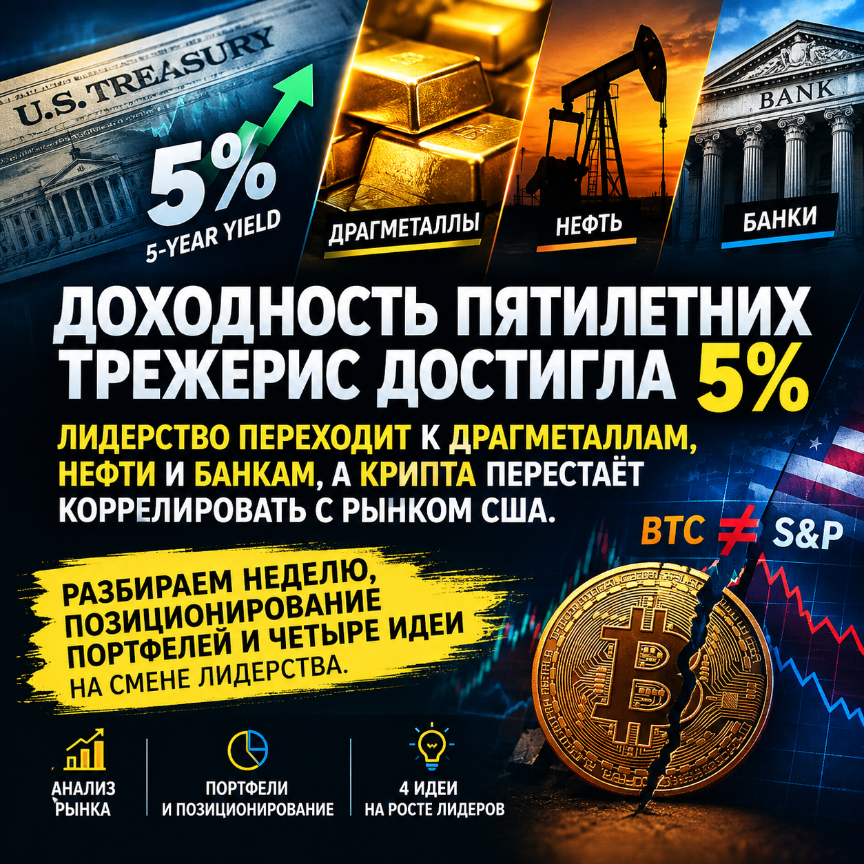 Трежерис 5%, Рынок США в коррекции, Тренд Альфа